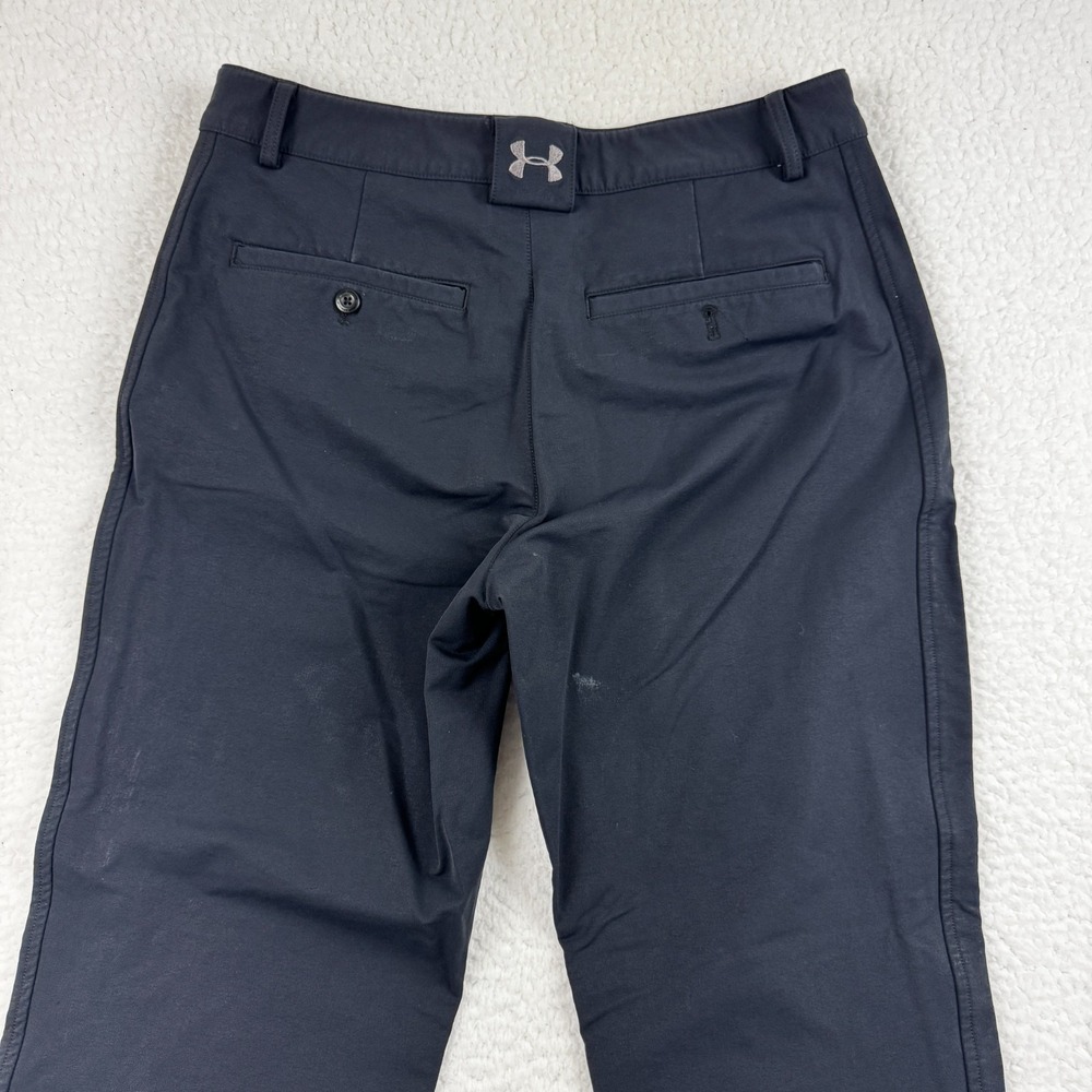 Under Armour Pants Mens 32x32 Black Nylon Stretch Straight Leg Golf Cold Weather - Picture 11 of 14